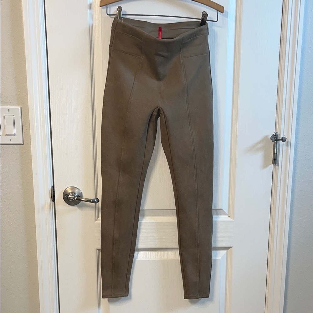 SPANX Tan Faux Suede Women's Leggings S - Picture 3 of 5